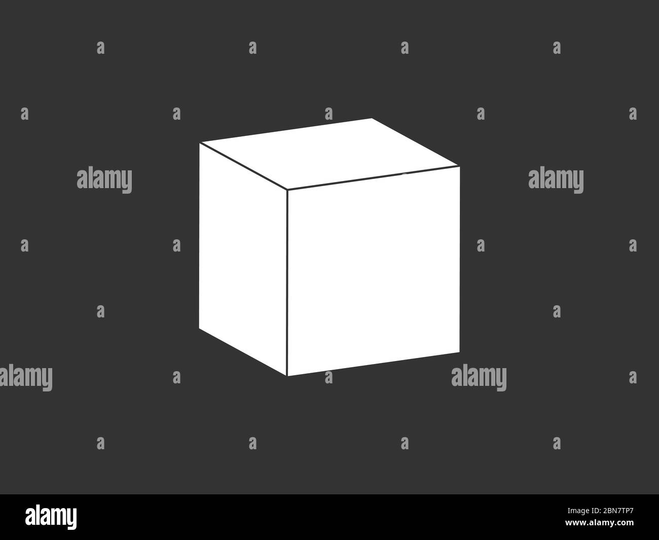 Boîte, icône de cube. Illustration vectorielle, conception plate. Illustration de Vecteur