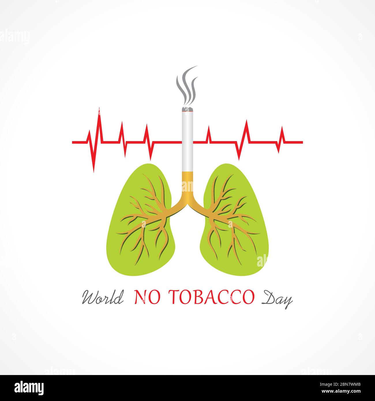 Illustration de la Journée mondiale sans tabac qui se tient le 31 mai, arrêter de fumer concept Illustration de Vecteur