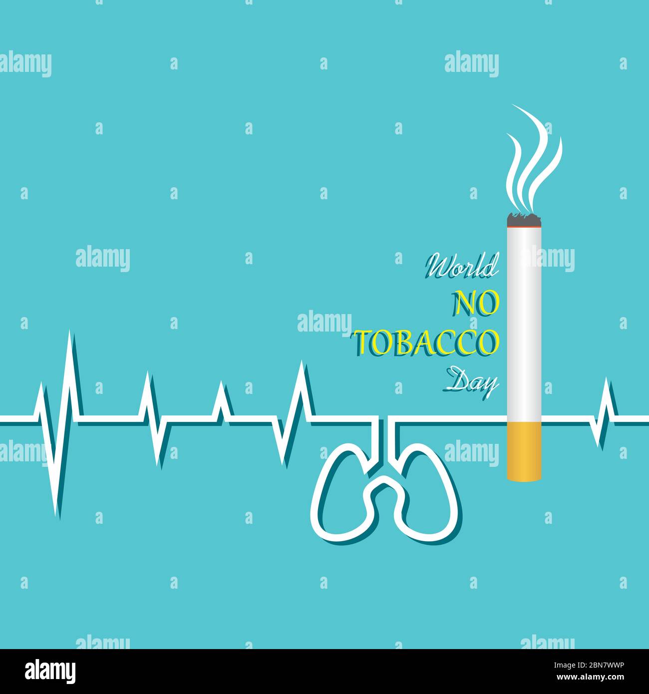 Illustration de la Journée mondiale sans tabac qui se tient le 31 mai ...