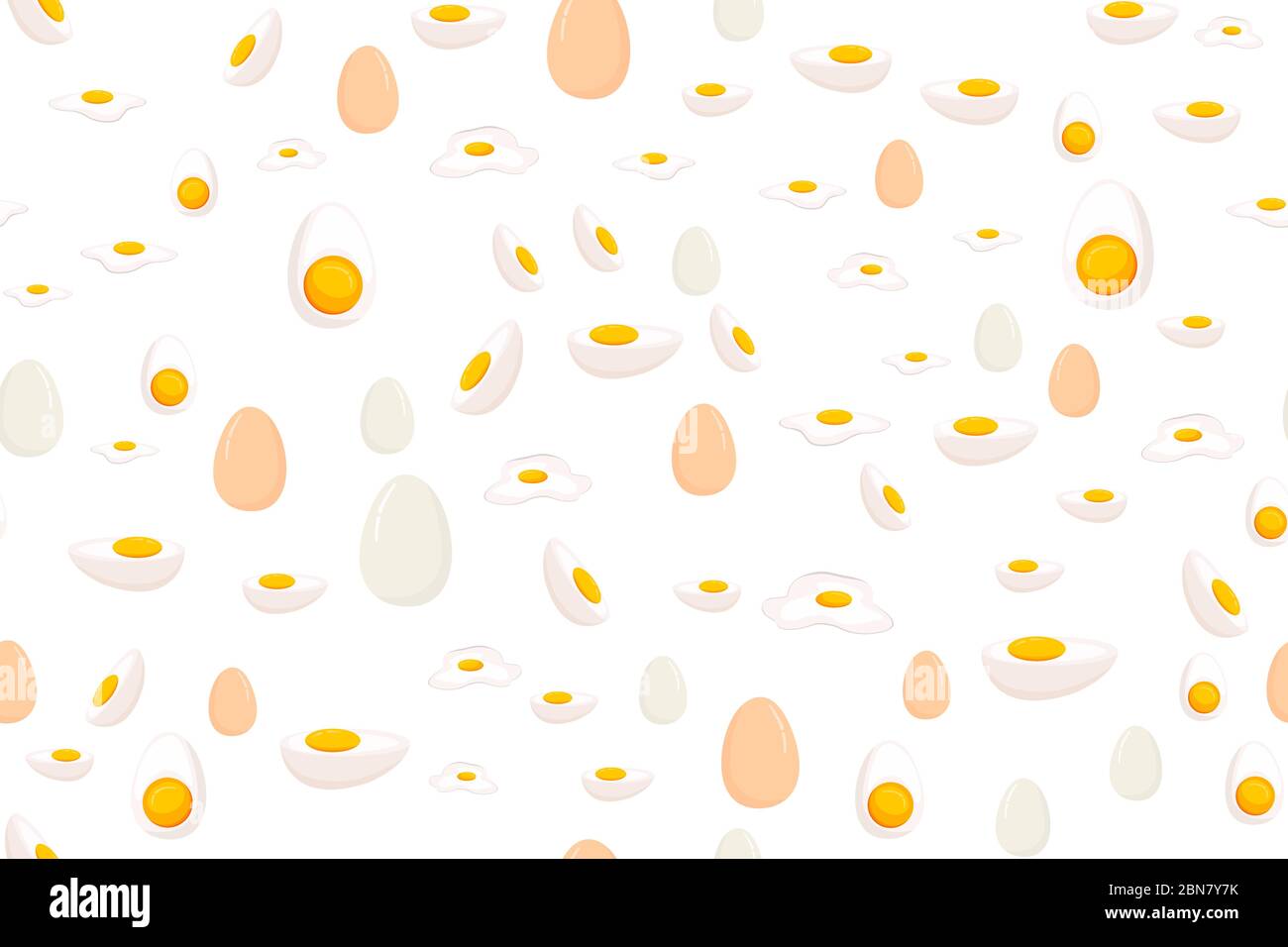 Motif sans couture avec œufs sur fond blanc Illustration de Vecteur