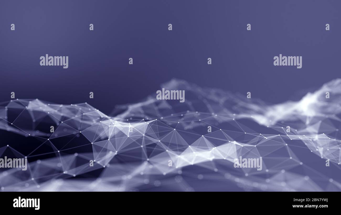 Paysage numérique abstrait. Base conceptuelle Big Data Banque D'Images