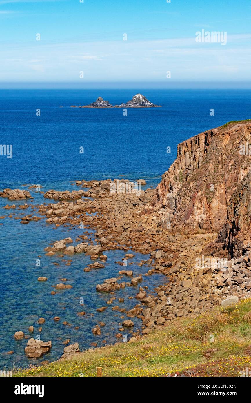 crique de berceau à porth nanven, en cornouailles, angleterre, grande-bretagne Banque D'Images