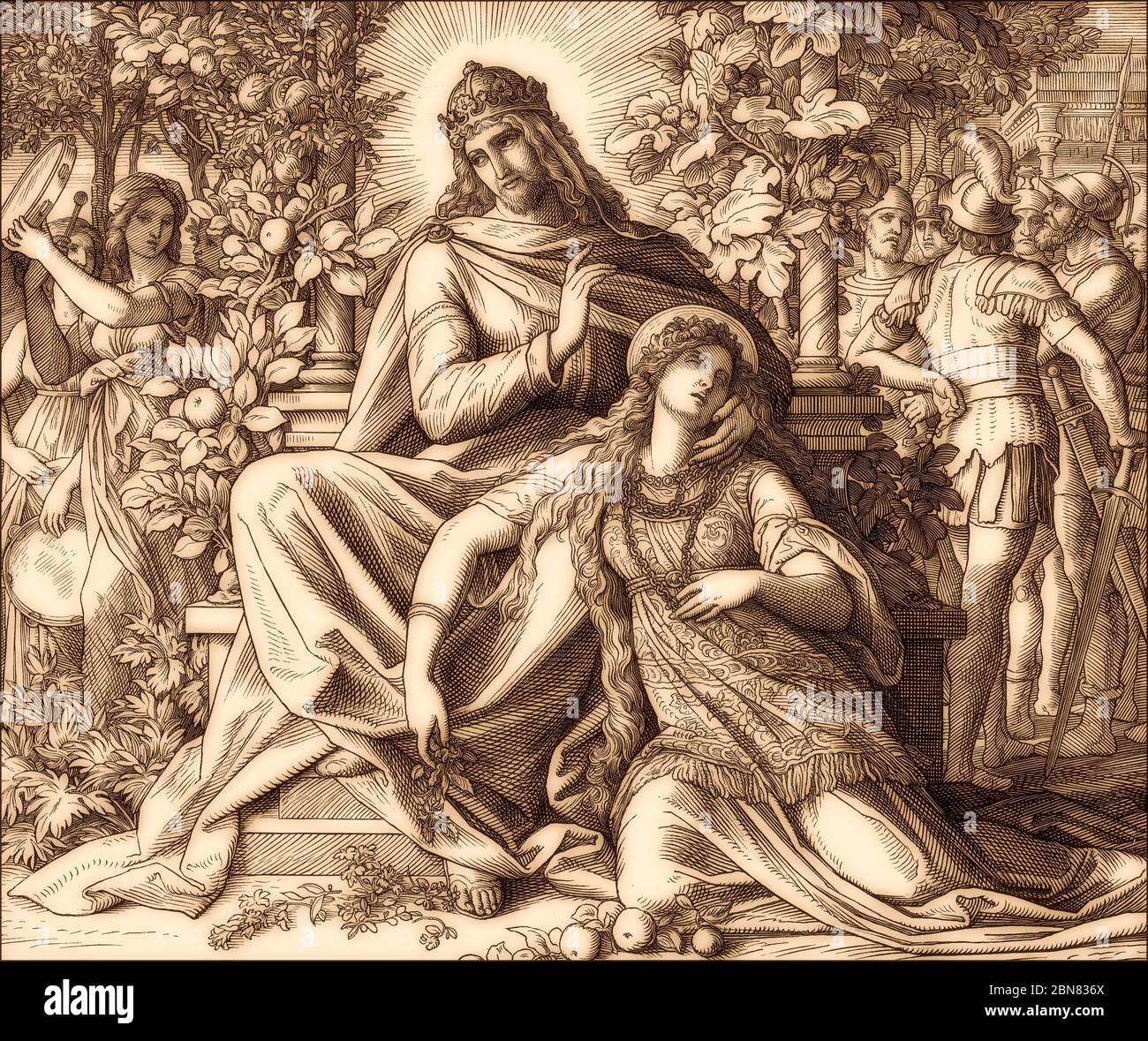 Salomon et Dame de la sagesse, Livre de la sagesse, ancien Testament, par  Julius Schnorr von Carolsfeld Photo Stock - Alamy