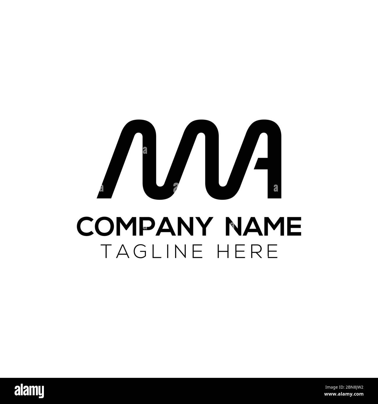 MA PREMIÈRE LETTRE Logo Design vector modèle. Résumé lettre ma conception de logo Illustration de Vecteur