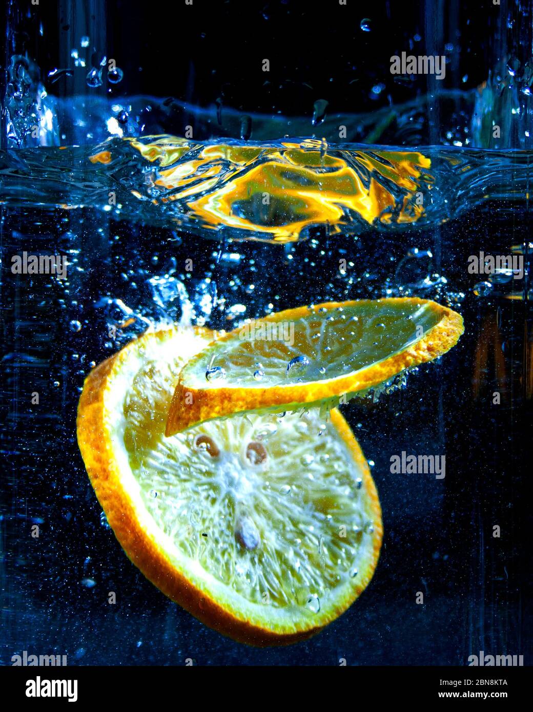 tranches de citron Banque D'Images