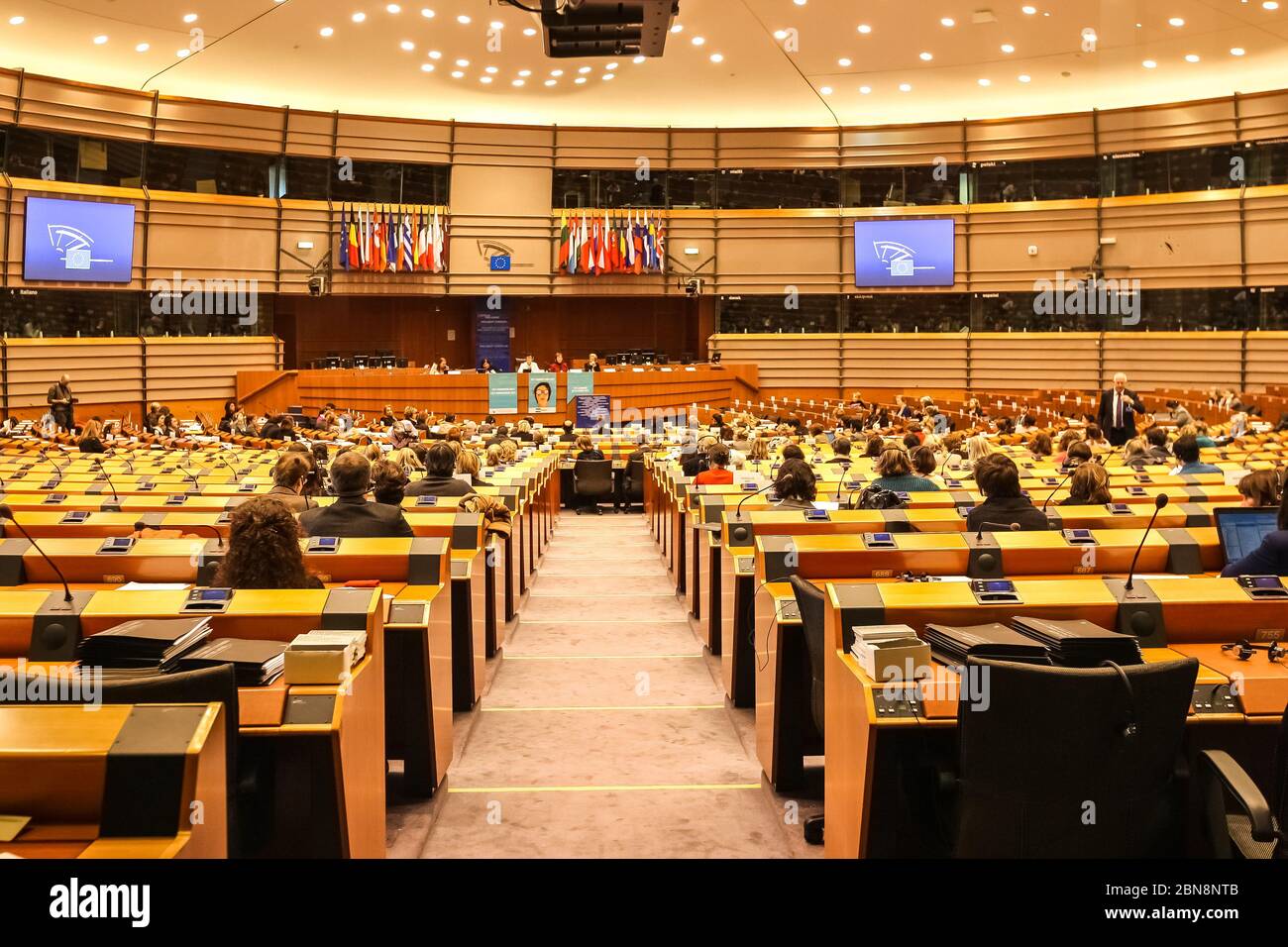 Salle de conférence du Parlement européen, Bruxelles, Belgique - 02 mars 2011 Banque D'Images