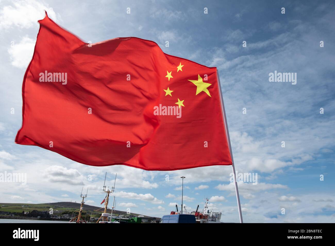 Drapeau de la Chine, officiellement drapeau national de la République populaire de Chine Banque D'Images
