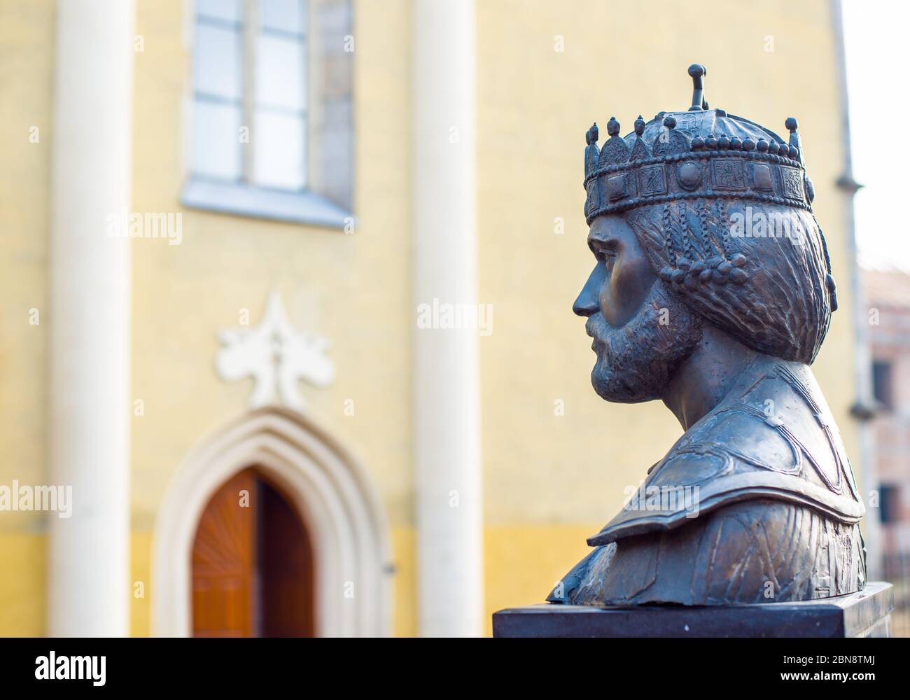 monument à la croisade avec une croix à la tête Banque D'Images