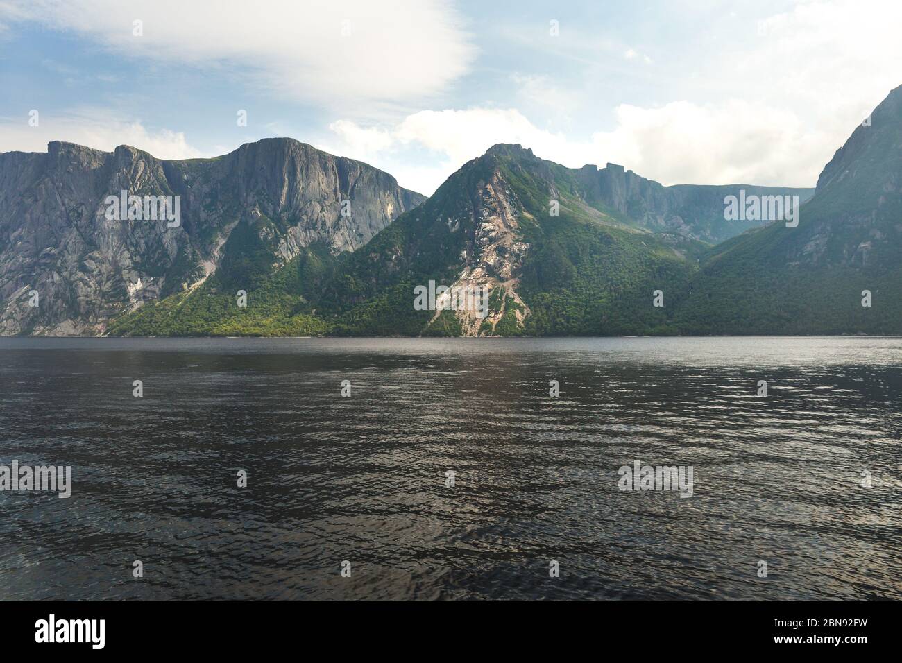 L'étang Western Brook,Parc national de Gros Morne, Terre-Neuve Banque D'Images