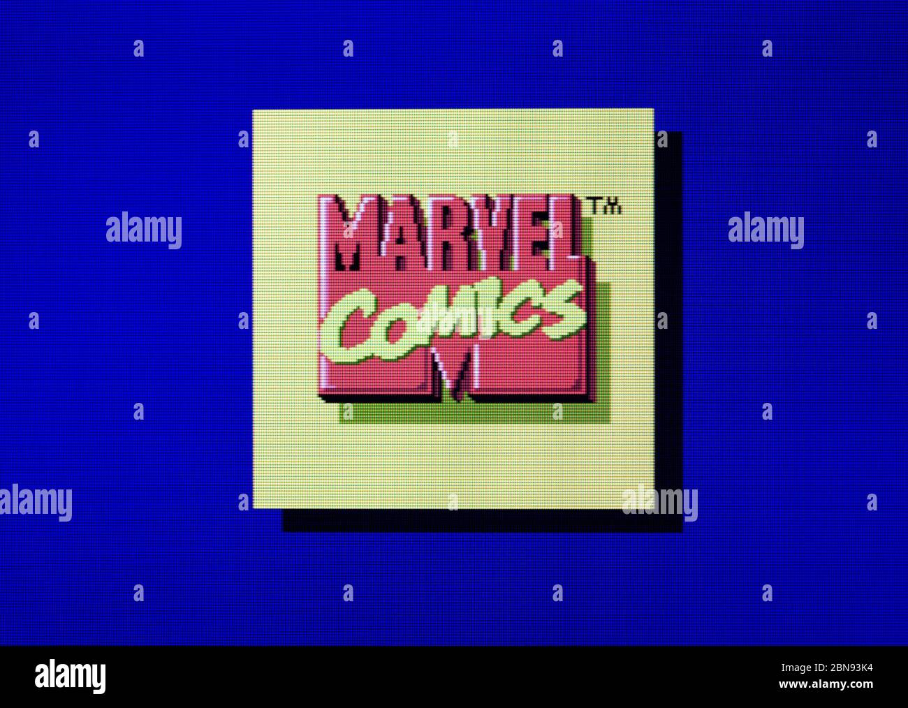 Logo Marvel Comics - SNES Super Nintendo - usage éditorial uniquement Banque D'Images