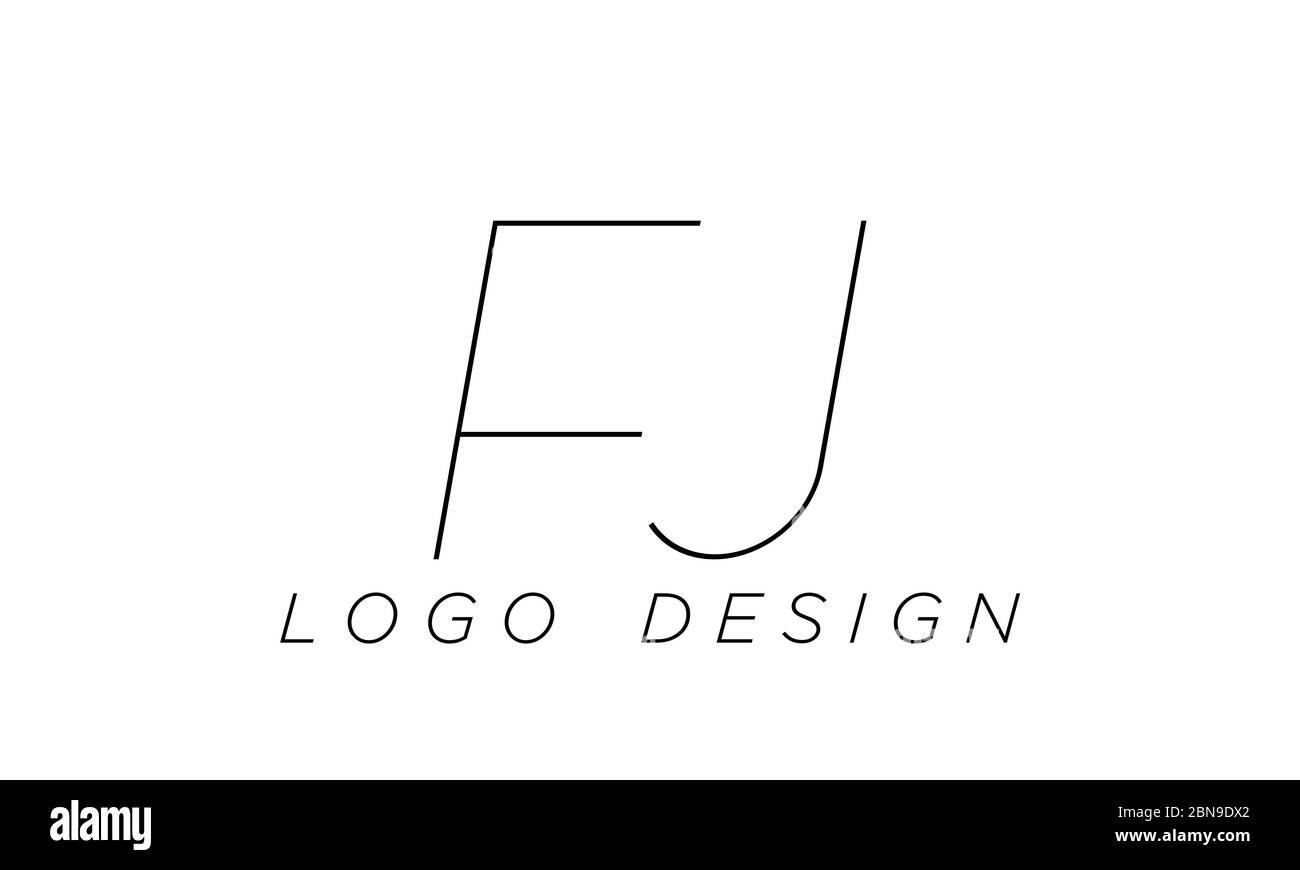 Innovation créative logo initial FJ et logo JF. Monogramme FJ Letter minimal Luxury. Conception initiale professionnelle. Police professionnelle Premium. Alphabet Illustration de Vecteur