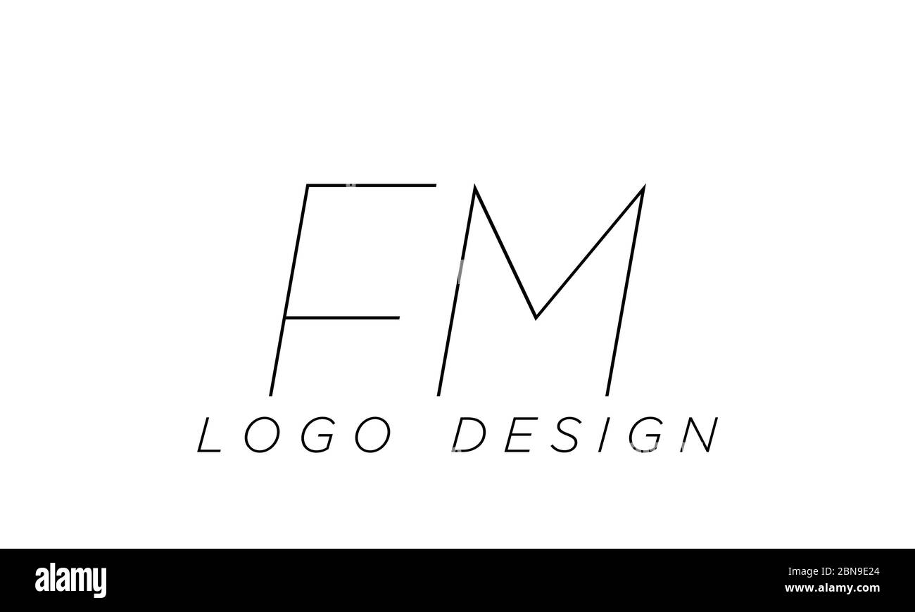 Logo FM, lettre, vecteur Illustration de Vecteur