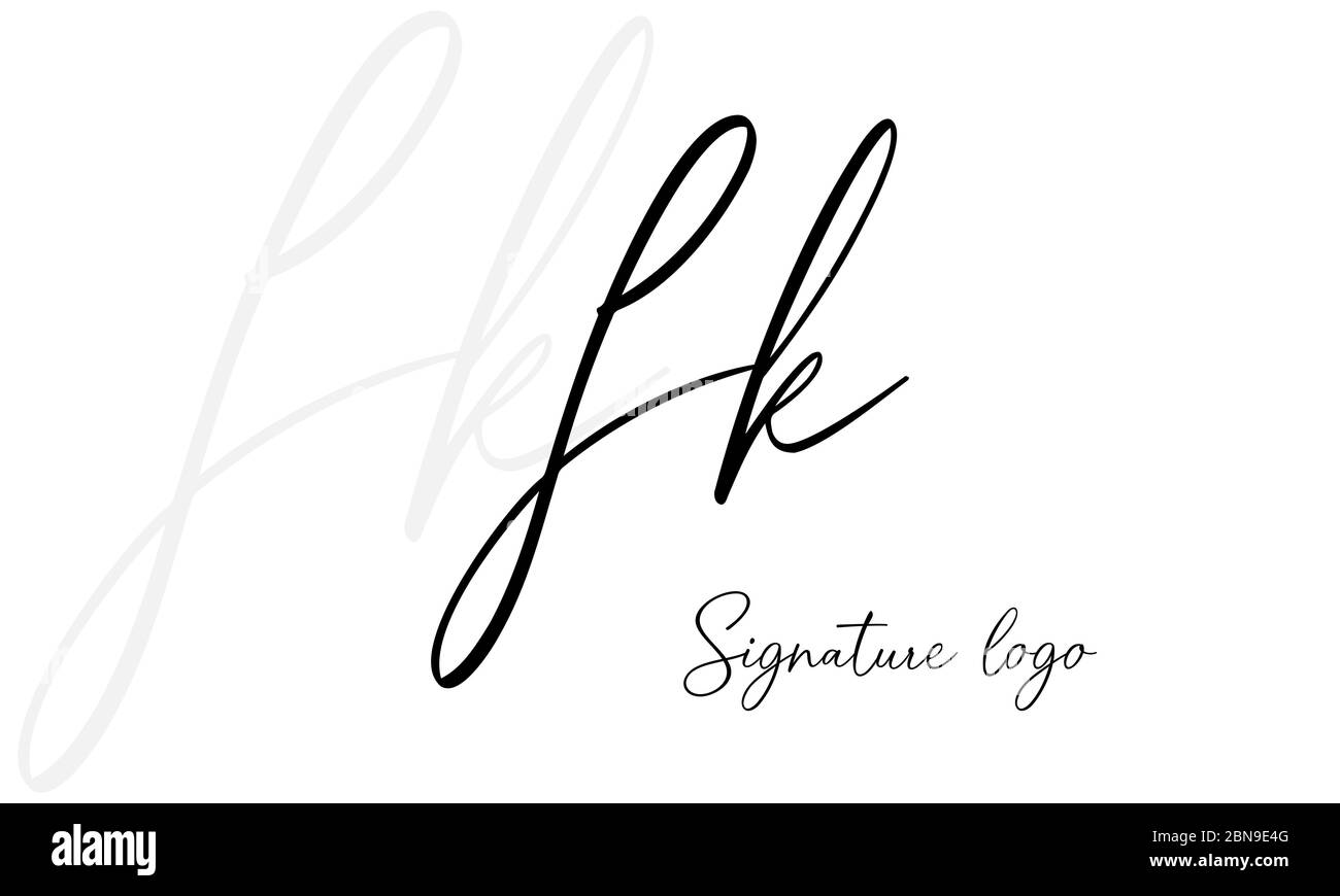 Modèle de conception de logo lettre FK Illustration de Vecteur