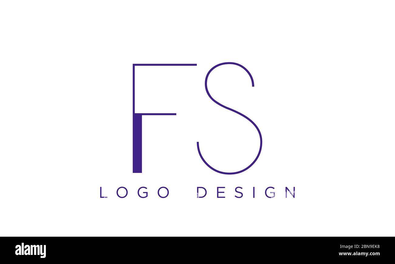 Logo FS. F UN motif vectoriel d'icône de lettre. Logo FS. Lettre de logo FS modèle initial de