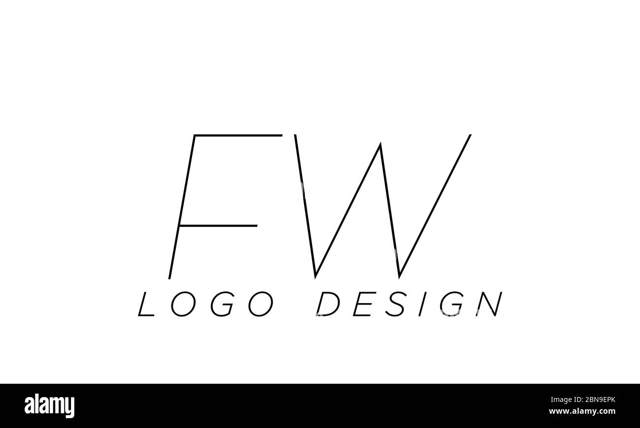 FW Letter logo Design Template Vector Illustration de Vecteur