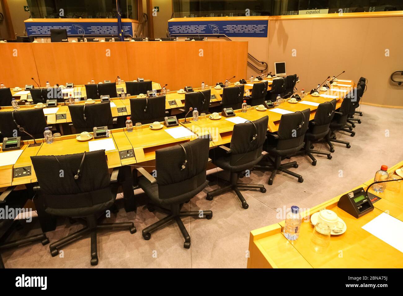 Salle de conférence du Parlement européen, Bruxelles, Belgique - 02 mars 2011 Banque D'Images