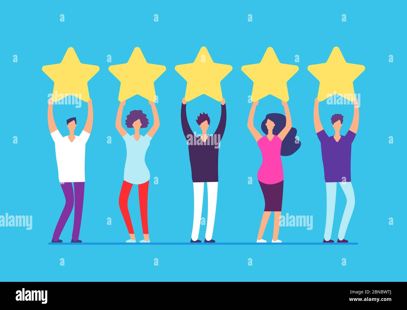 Concept de classement cinq étoiles. Commentaires positifs de la part du client. Personnes avec des étoiles dorées entre les mains. Arrière-plan de vecteur métier. Illustration d'un classement, d'un feedback et d'une évaluation positifs Illustration de Vecteur Concept de classement cinq étoiles. Commentaires positifs de la part du client. Personnes avec des étoiles dorées entre les mains. Arrière-plan de vecteur métier. Illustration d'un classement, d'un feedback et d'une évaluation positifs Illustration de Vecteur