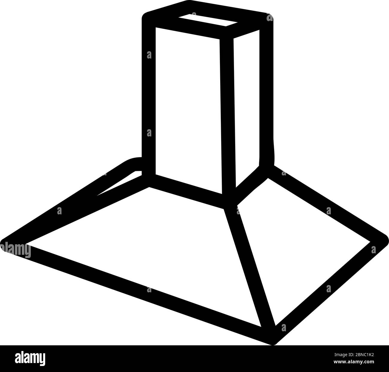 illustration vectorielle de l'icône de hotte en forme de pyramide Illustration de Vecteur