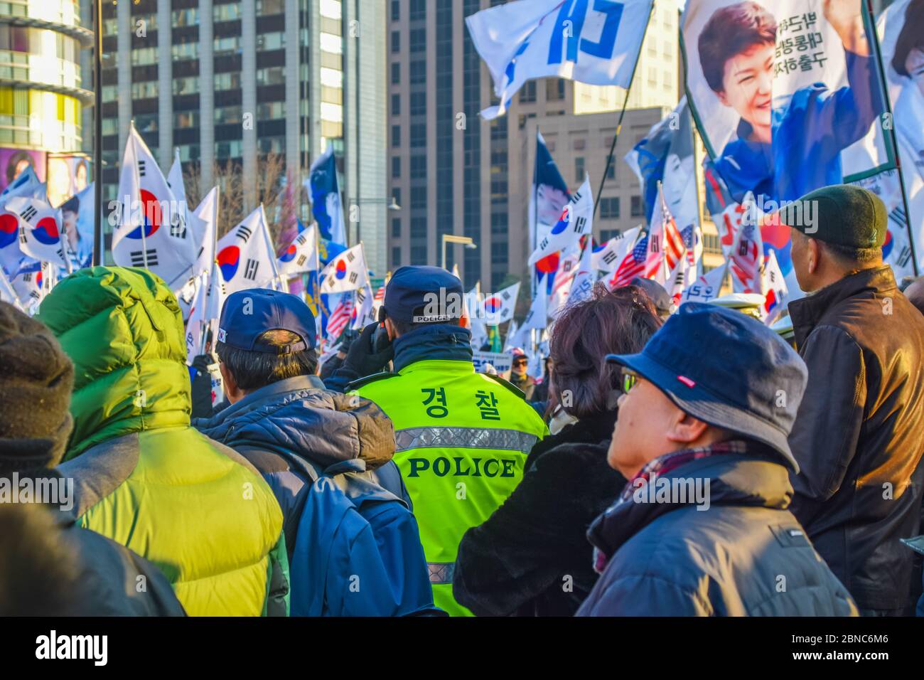 Séoul, Corée du Sud 1/11/2020 Gwanghwamun Plaza Corée du Sud : manifestations à Séoul en janvier 11 Banque D'Images