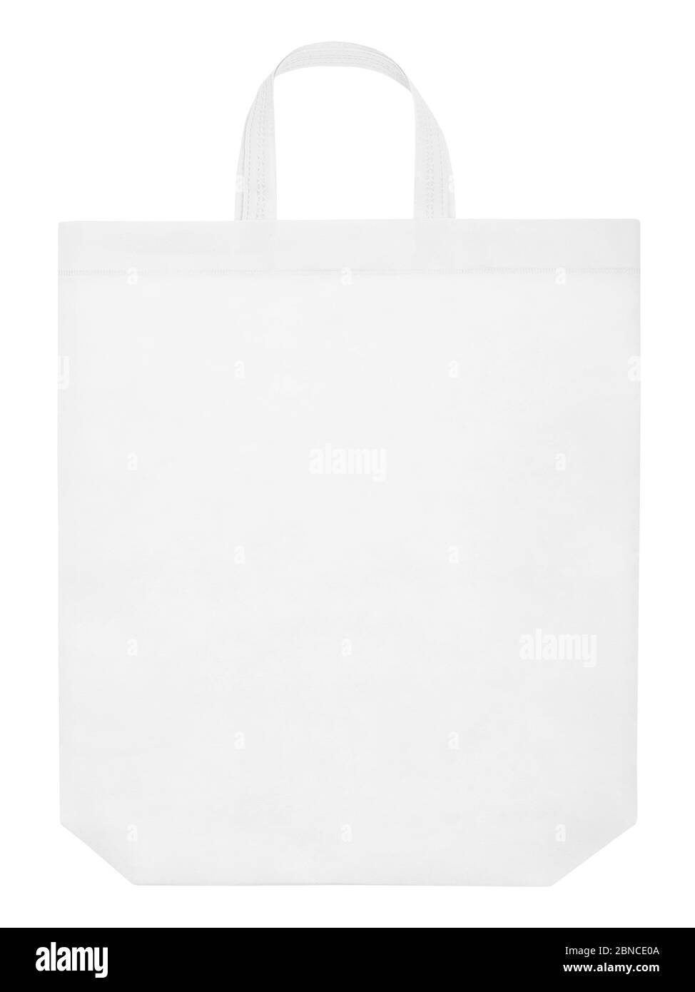 Sac en tissu blanc isolated on white Banque D'Images