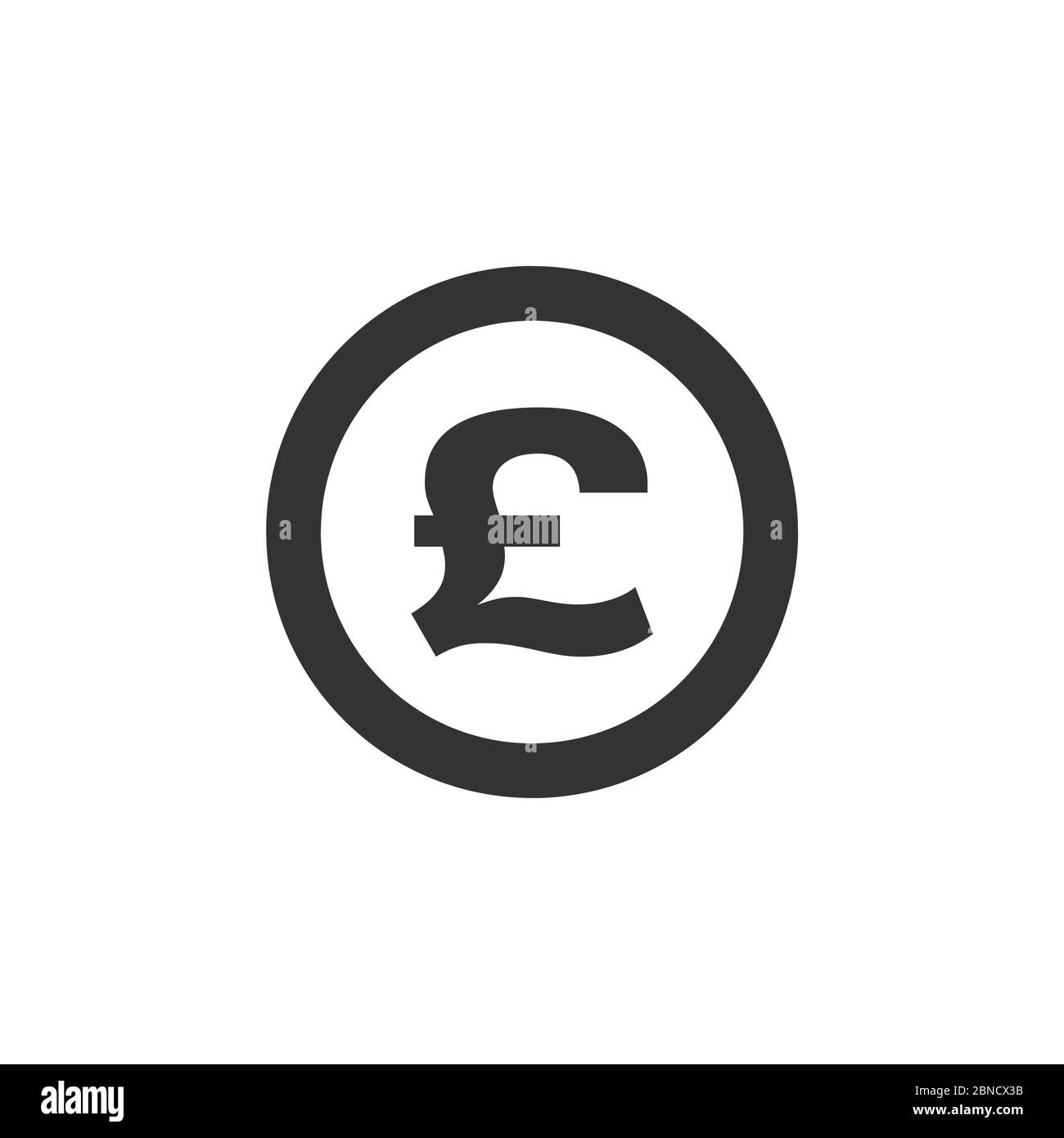 Design de l'illustration du modèle de logo Pound Sterling Sign. Vecteur EPS 10. Banque D'Images
