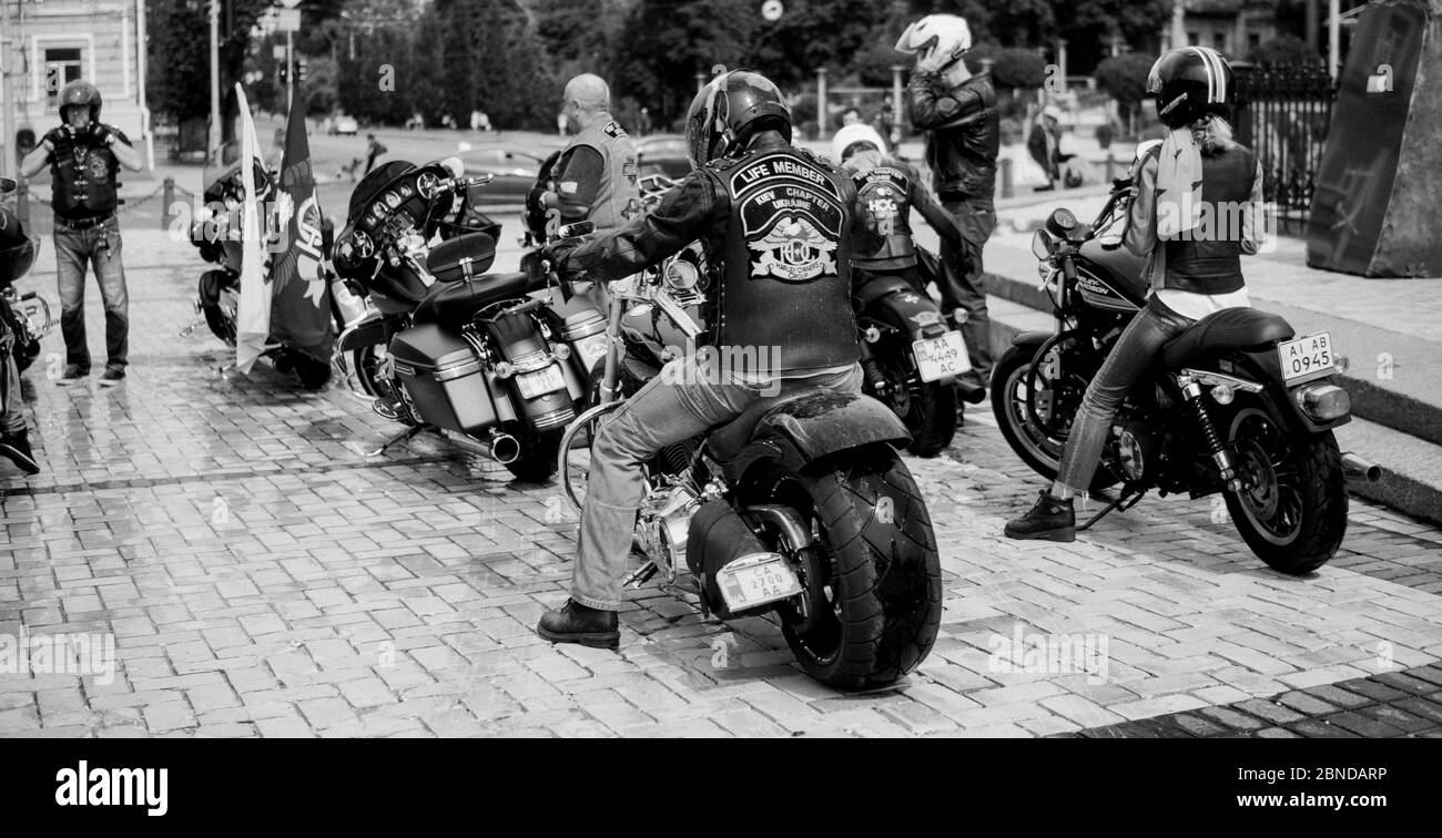 115e Celebration Harley Davidson à Kiev Banque D'Images