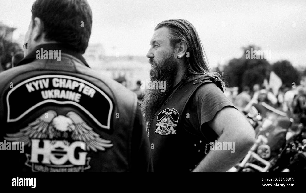 115e Celebration Harley Davidson à Kiev Banque D'Images