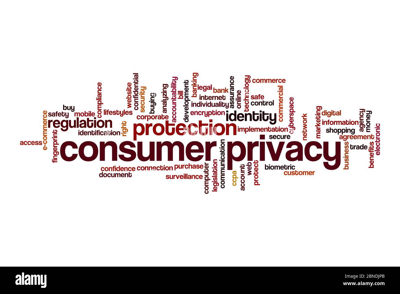 Concept de cloud privé sur fond blanc Banque D'Images