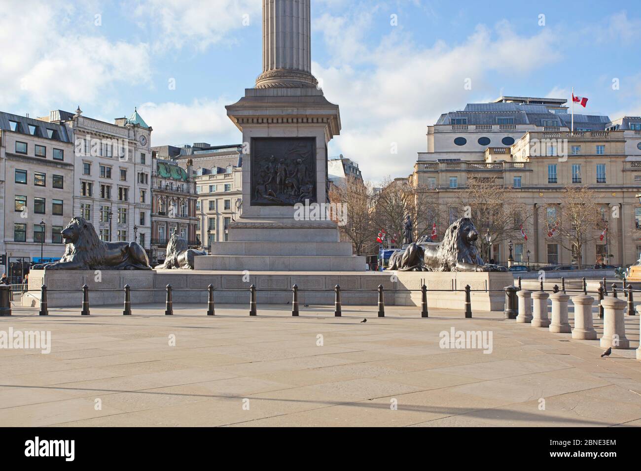 Nelsons Column, Trafalgar Square, Londres Banque D'Images