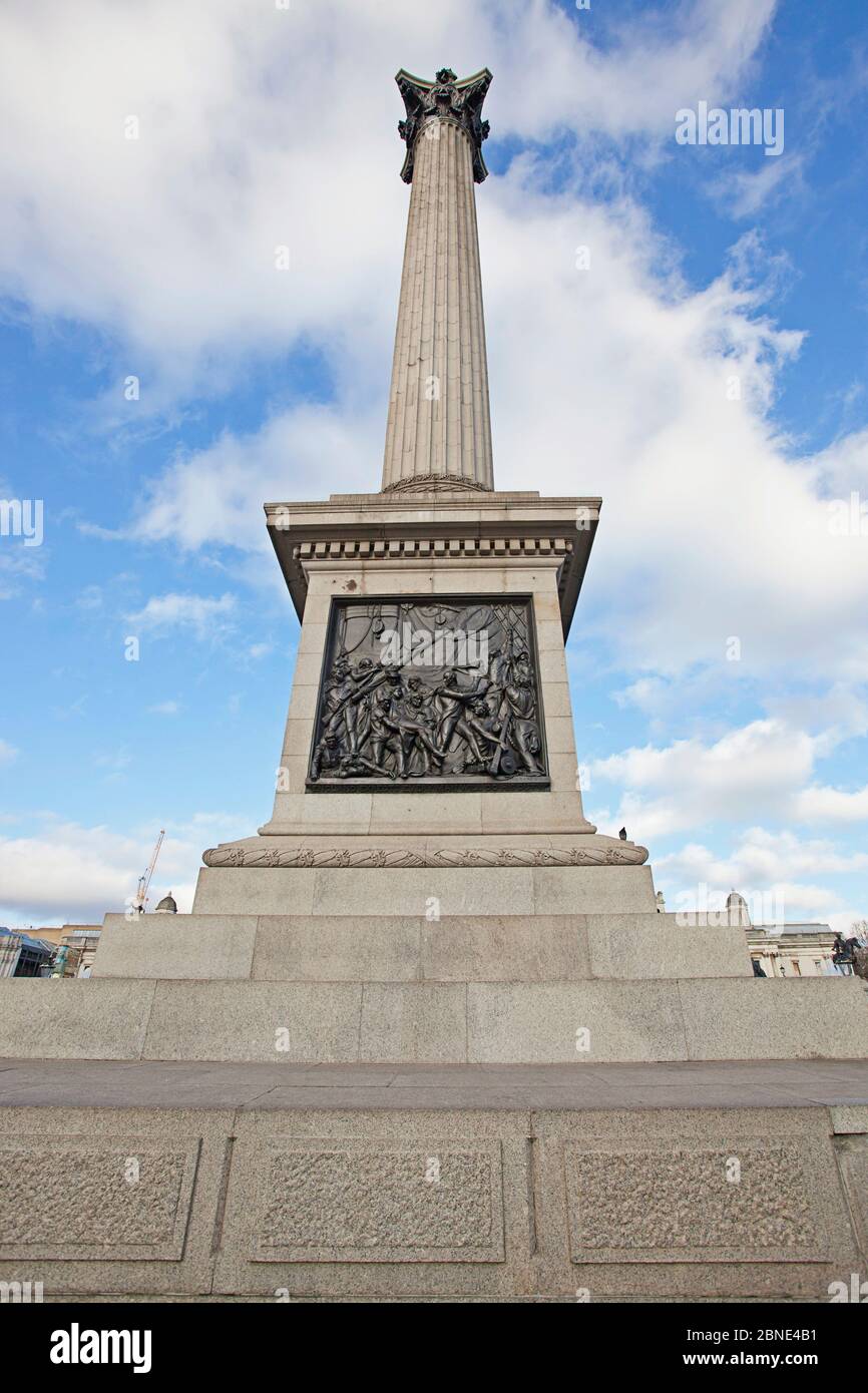 Nelsons Column, Trafalgar Square, Londres Banque D'Images