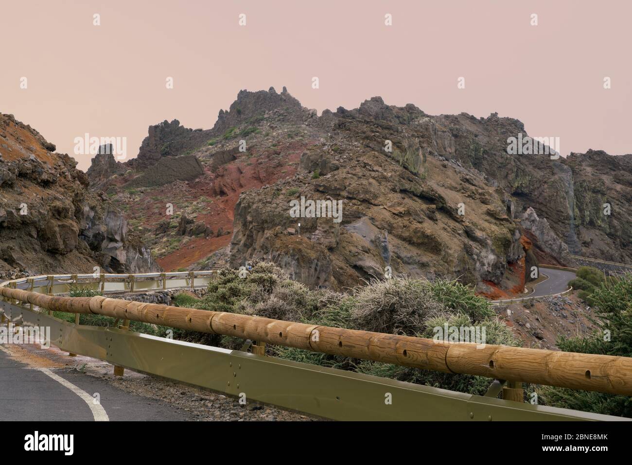 Route entre les rochers des canaries Banque D'Images