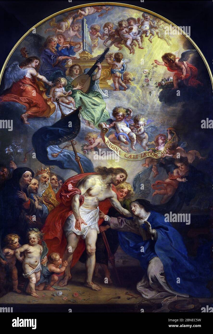 Le Christ conquérant ressuscité de la mort, qui apparaît à la Vierge Marie, Reine du ciel 1641-1642 Theoddoor van Thulden 1606-1669 Néerlandais les pays-Bas France Français Banque D'Images