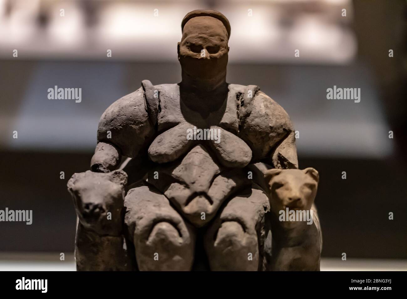 Ancienne sculpture Hittite exposée au Musée des civilisations anatoliennes d'Ankara, Turquie Banque D'Images