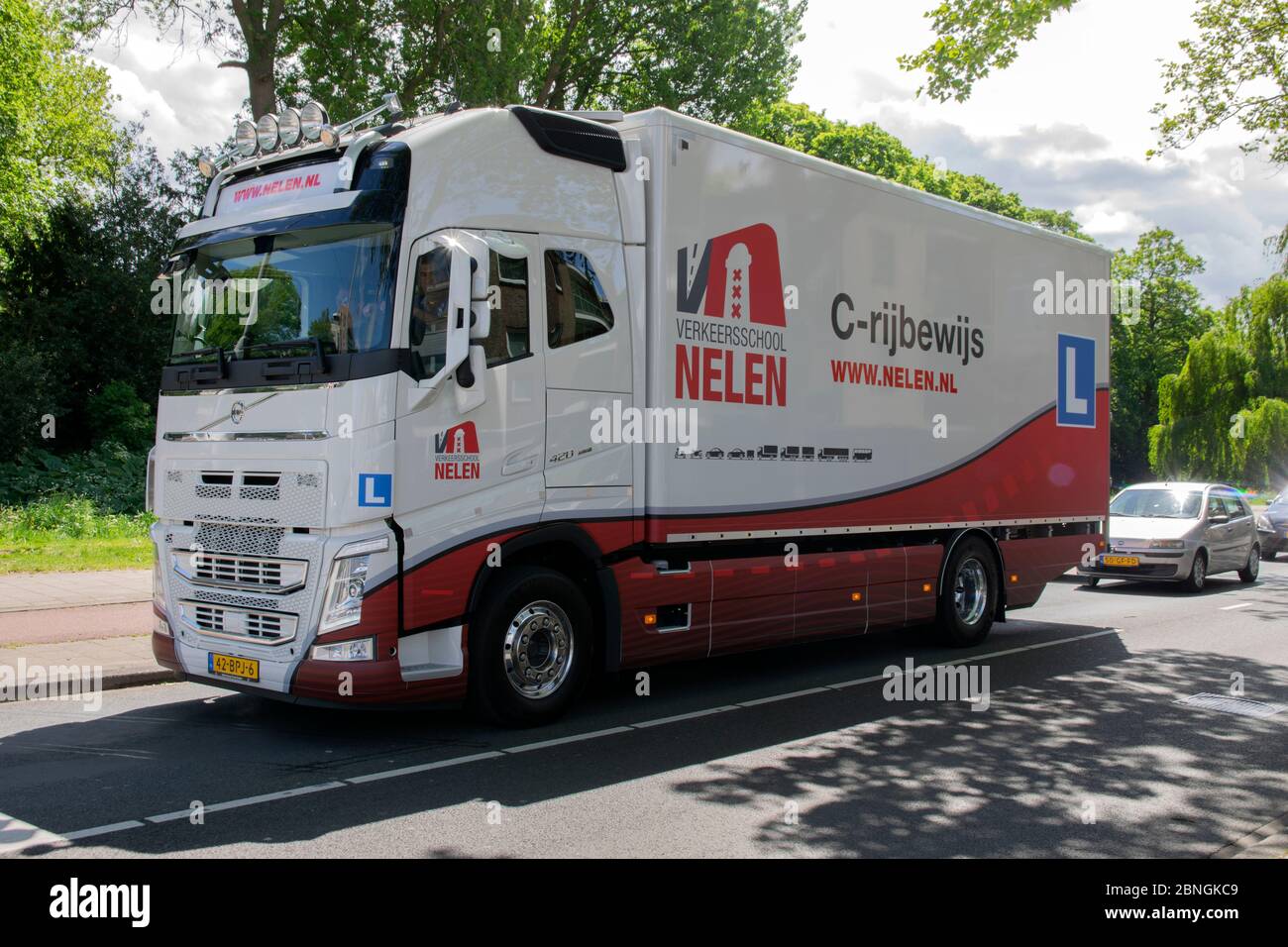 VerkeersSchool C-Rijbewijs camion de société à Amsterdam pays-Bas 2020 Banque D'Images