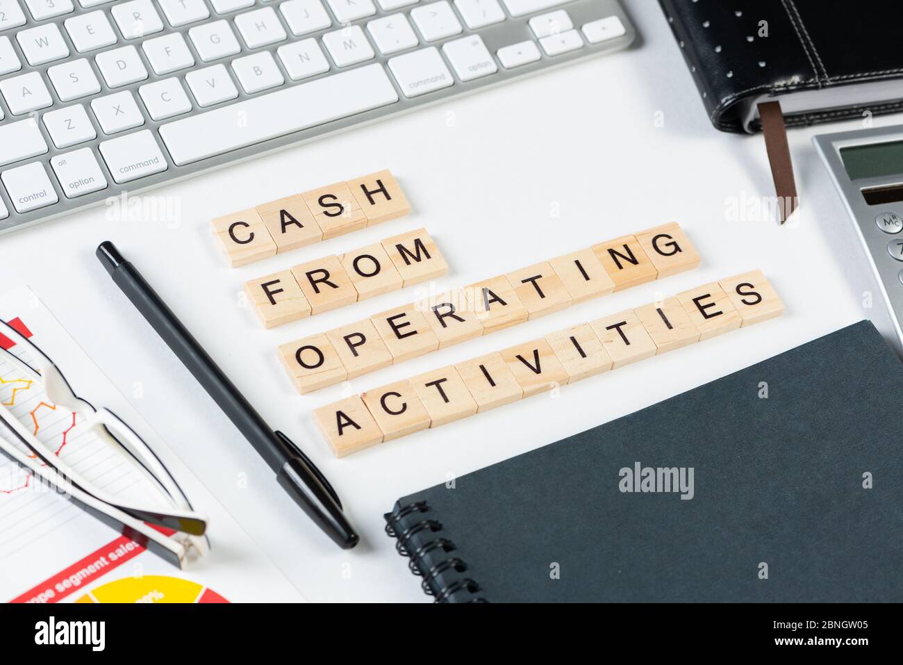 Concept de trésorerie provenant des activités d'exploitation Banque D'Images