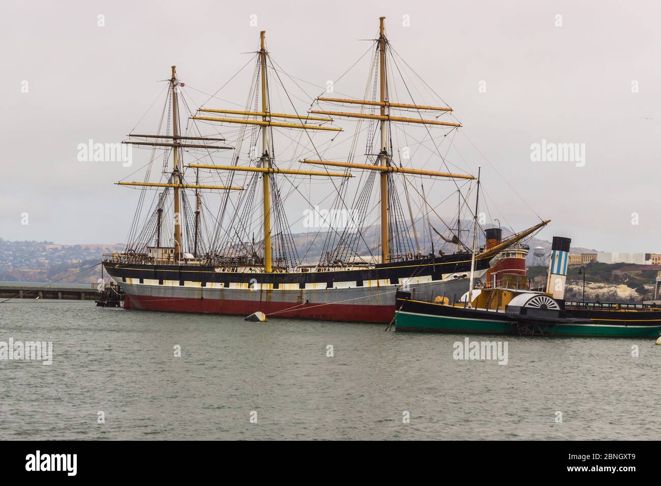 Le Balclutha, un navire de 130 ans dans la région de la baie de San Francisco Banque D'Images