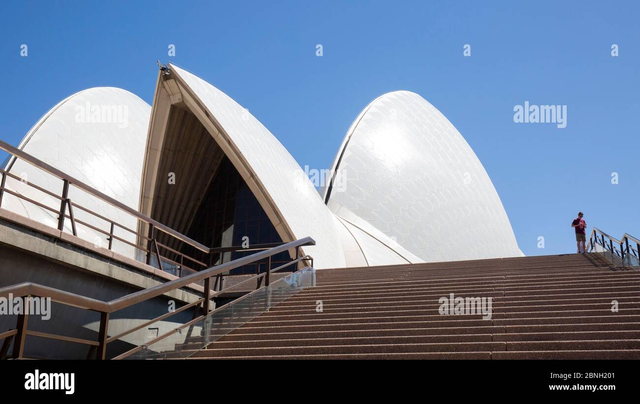 Gros plan de l'Opéra de Sydney, Sydney, Nouvelle-Galles du Sud, Australie Banque D'Images