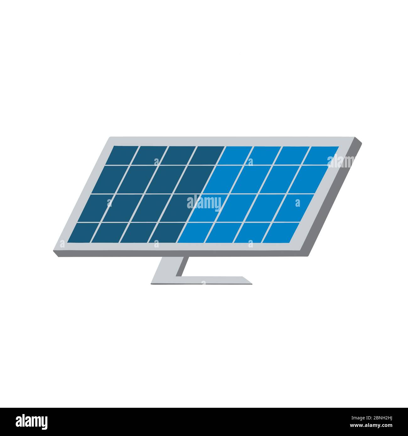 Système de panneaux solaires photovoltaïques isolé sur fond blanc. Illustration de panneau solaire isométrique de style plat. Source d'énergie verte alternative, soutient Banque D'Images