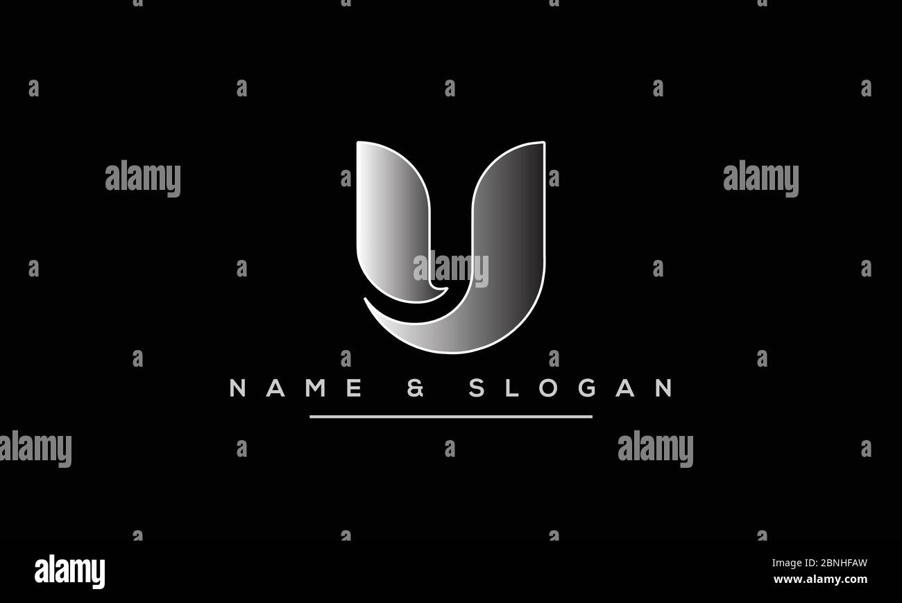 U, UU logo abstrait des lettres alphabétiques Illustration de Vecteur