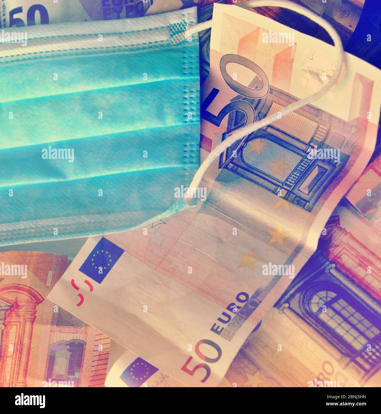 l'europe avec des masques chirurgicaux Banque D'Images