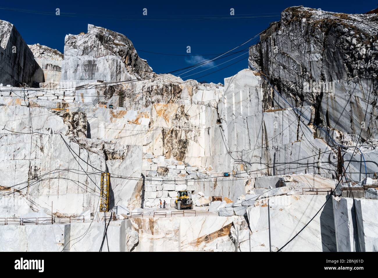 Carrière de marbre Cervaiole sur le mont Altissimo, Seravezza, propriété de Henraux, Toscane, Italie, Europe Banque D'Images