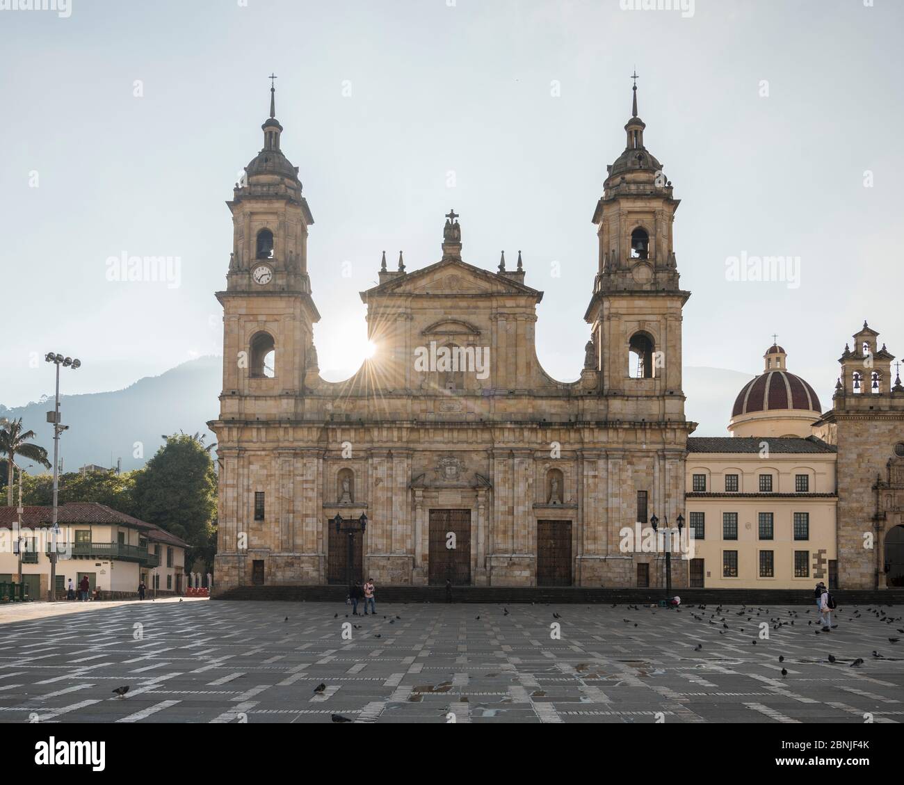 Extérieur de la cathédrale nationale, place Bolivar, la Candelaria, Bogota, Cundinamarca, Colombie, Amérique du Sud Banque D'Images
