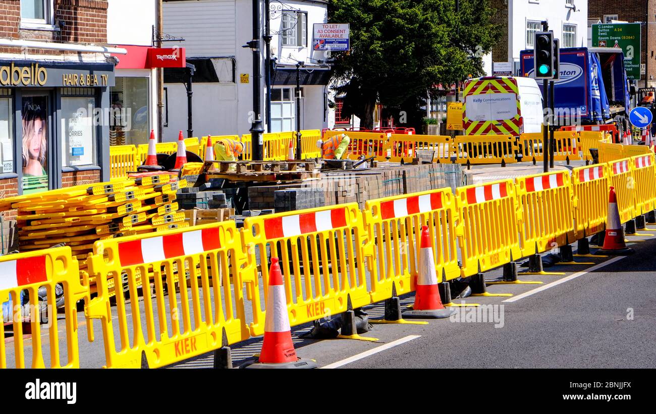 Londres, Royaume-Uni, 15 mai 2020, après que Goverment ait assouplir les règles de verrouillage, les travailleurs de la construction dans tout le Royaume-Uni sont returnin au travail Banque D'Images