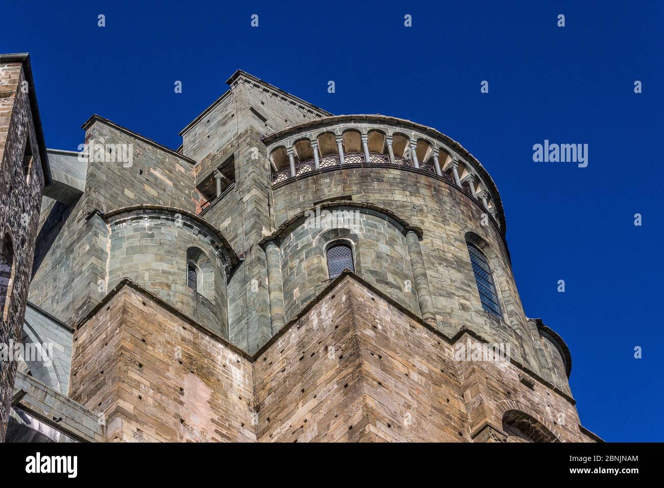 Visite de Sacra di San Michele dans le Piémont de Valsusa Banque D'Images