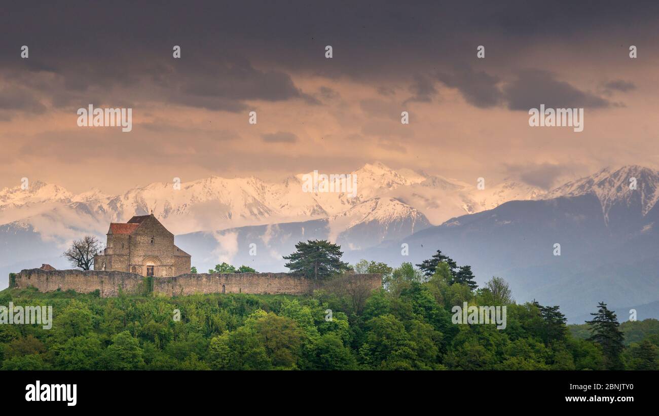 Église fortifiée de Michelsberg, Cisnadioara, Roumanie Banque D'Images