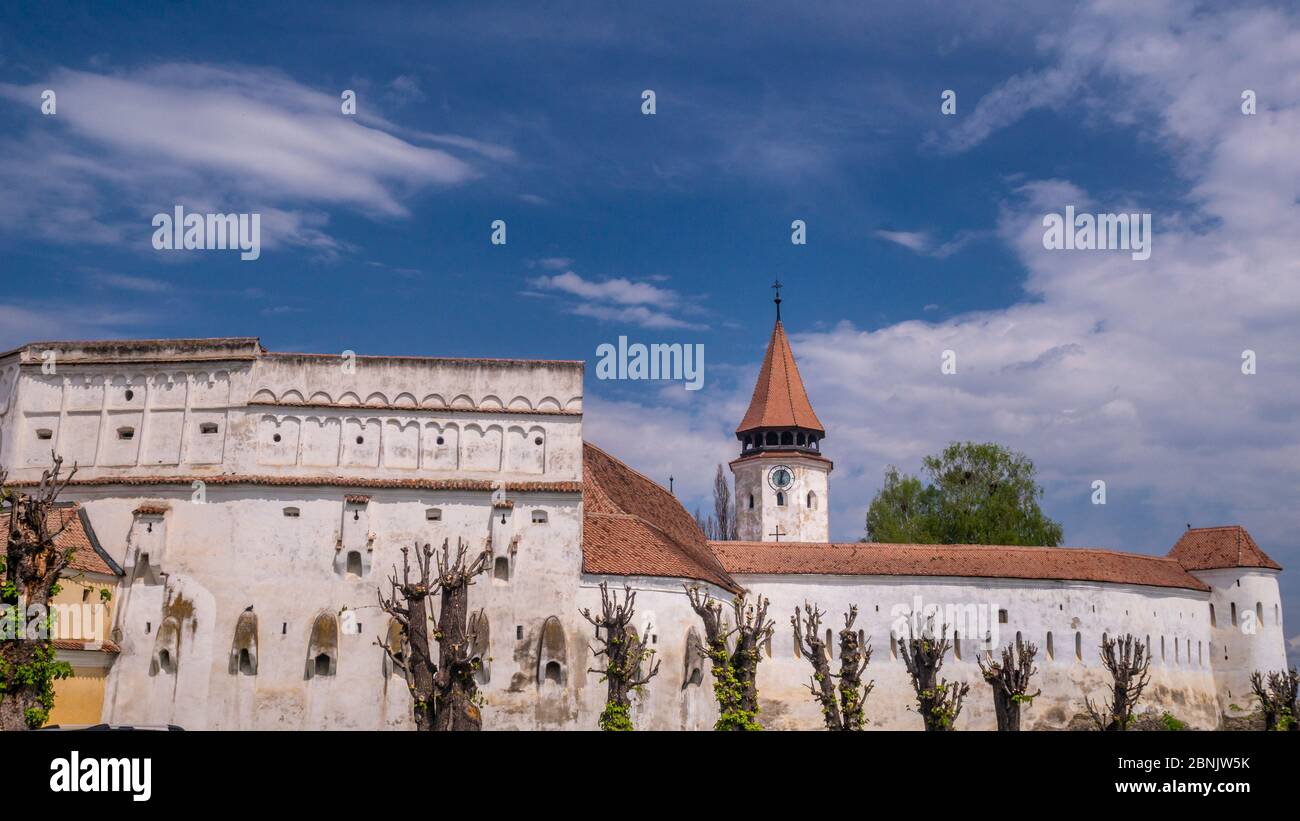 Église de Soxon fortifiée de Prejmer, Prejmer, Roumanie, Banque D'Images