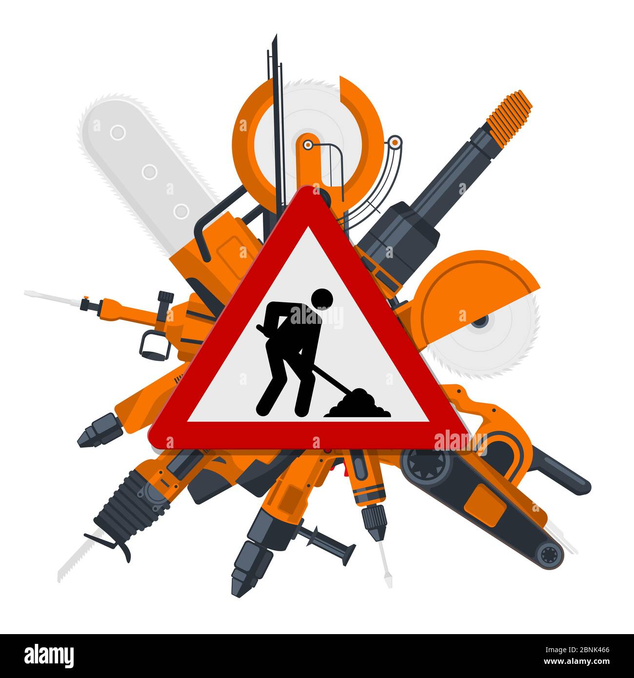 Panneau de constructions rouges vectorielles avec outils électriques Illustration de Vecteur