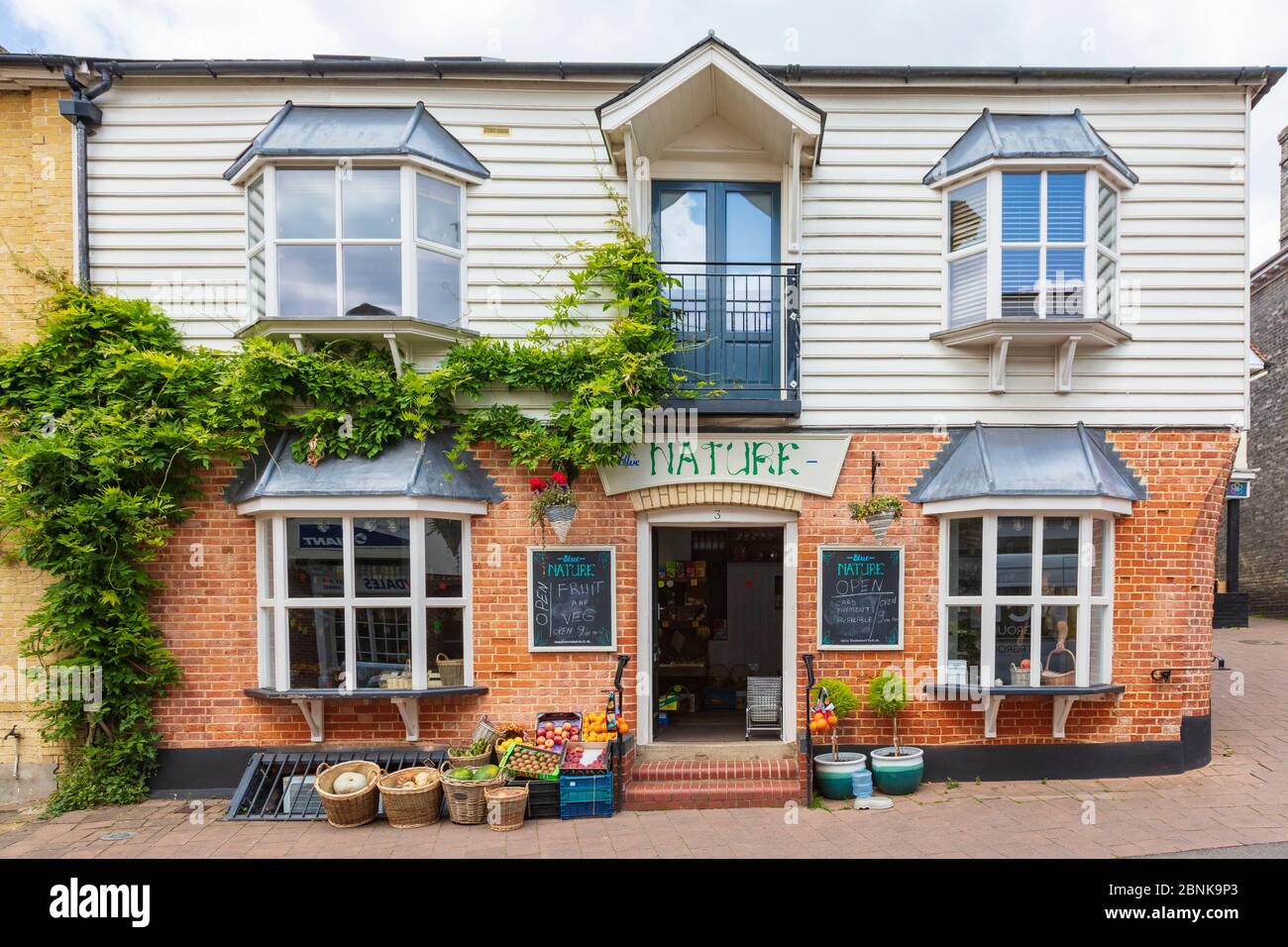 La boutique Blue nature, à Saffron Walden, Essex, Royaume-Uni Banque D'Images