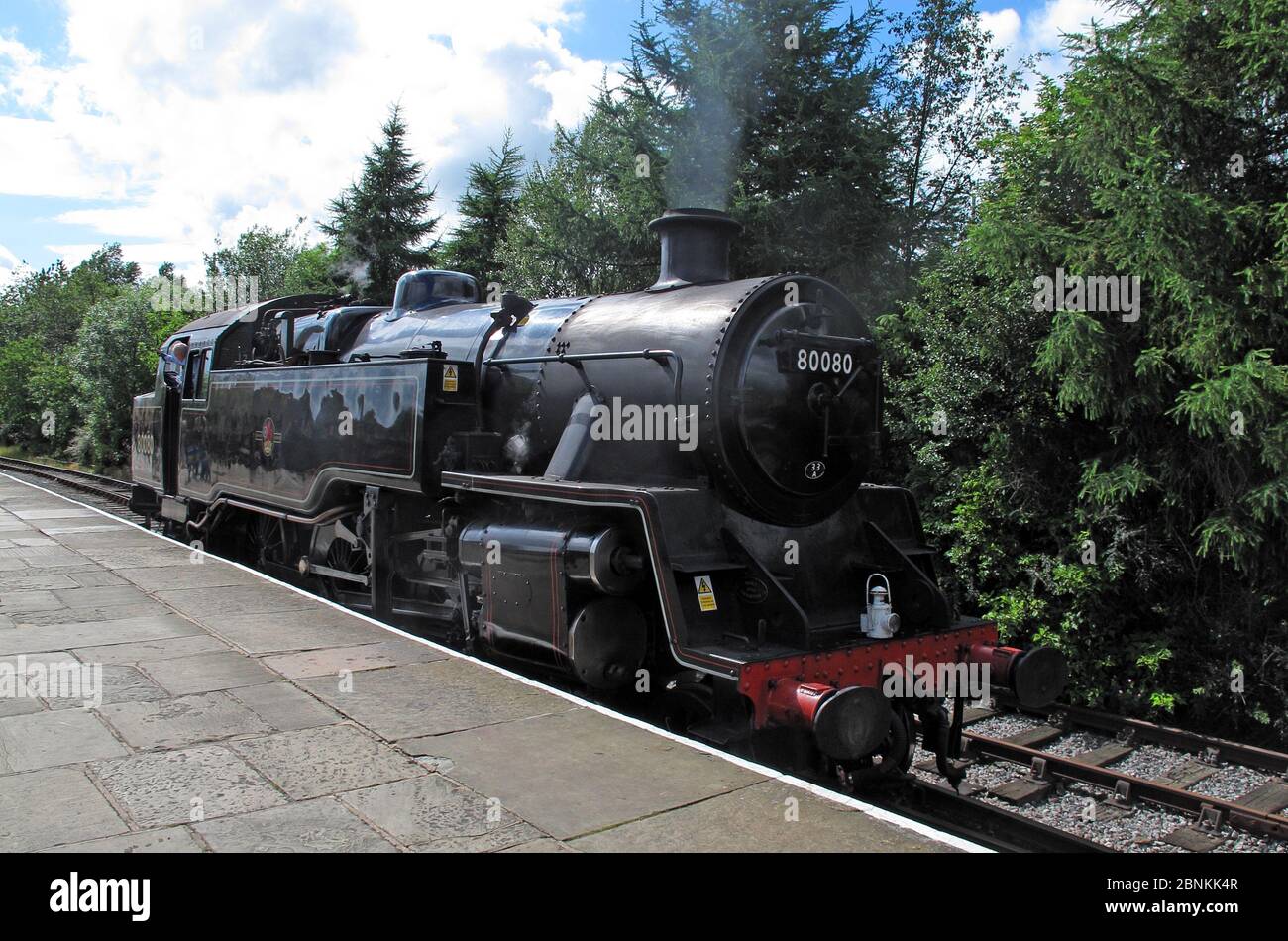 Steam Engine 80080, à Rawtenstall ELR, East Lancs Railway, Locomotive à vapeur britannique préservée, Greater Manchester, Angleterre, Royaume-Uni Banque D'Images