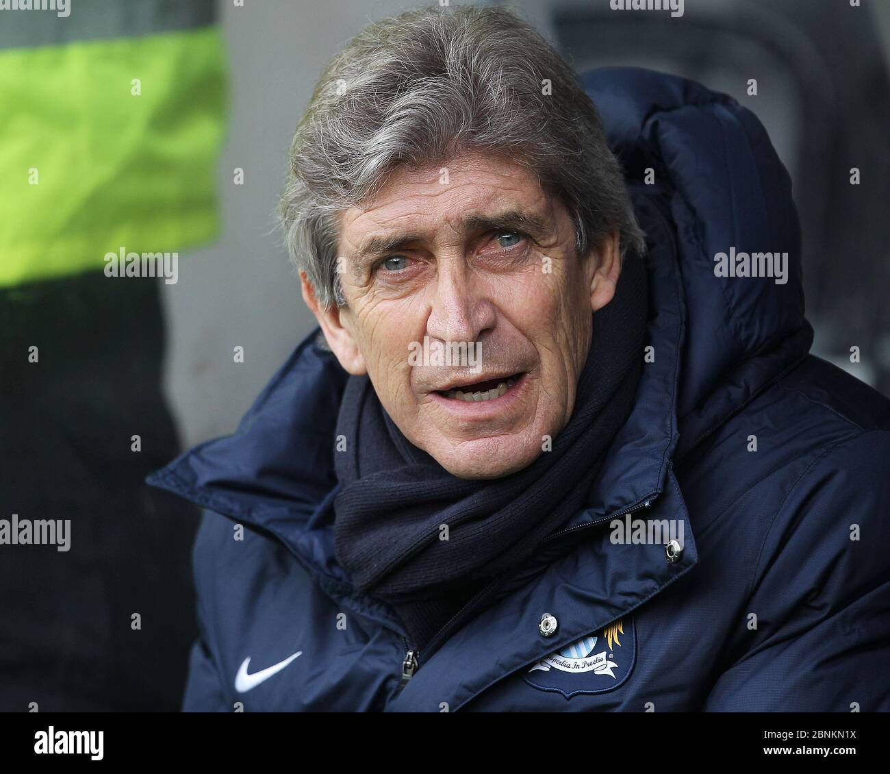 KINGSTON UPON HULL, ANGLETERRE - Manuel Pellegrini, directeur de Manchester City, lors du match de la Premier League entre Hull City et Manchester City au KC Stadium, Kingston upon Hull, le samedi 15 mars 2014 (Credit: Mark Fletcher | MI News) Banque D'Images